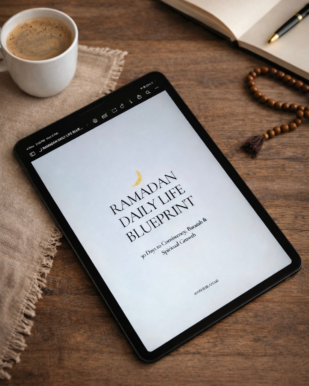 Ramadan Blueprint 2026 digital planner cover page